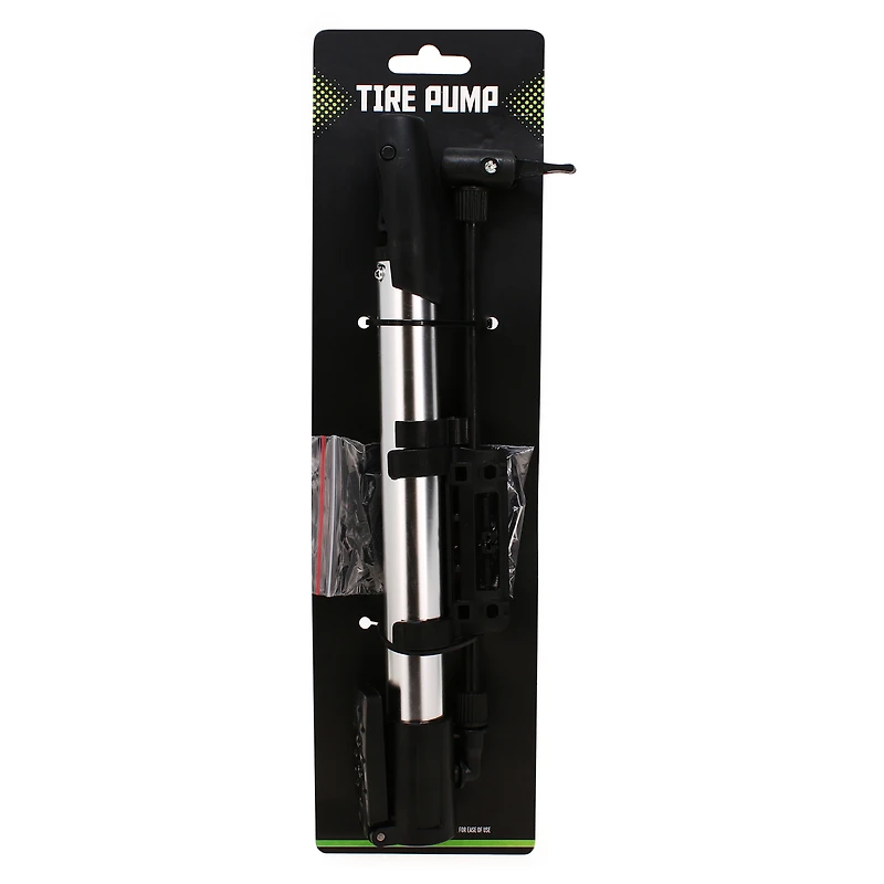 compact bicycle tire pump w/ mount