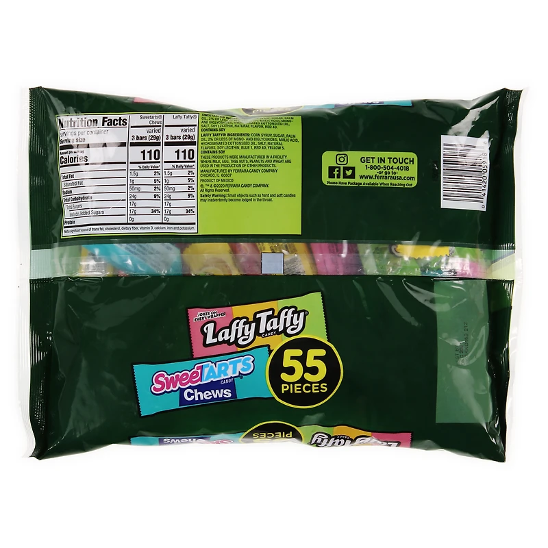 laffy taffy & sweetarts halloween candy bag 1.2lbs