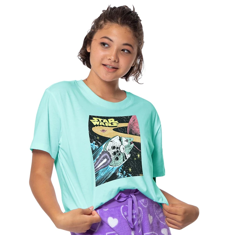 star wars comic book millennium falcon graphic tee