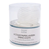 paper lantern string lights 6-count, 7ft