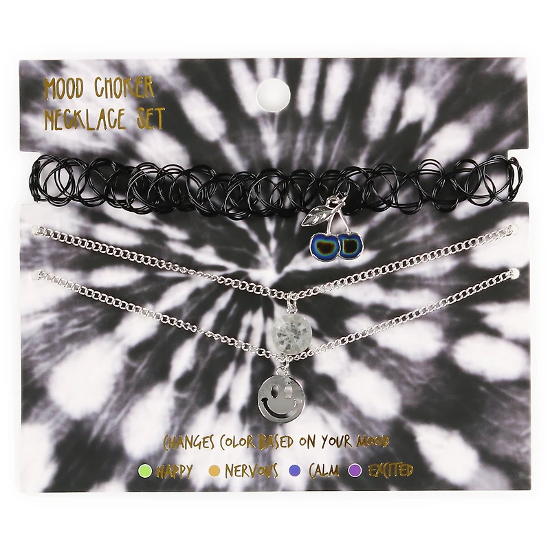 mood choker necklace set 3-piece