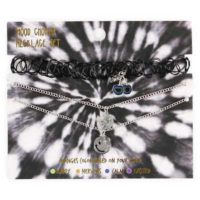 mood choker necklace set 3-piece