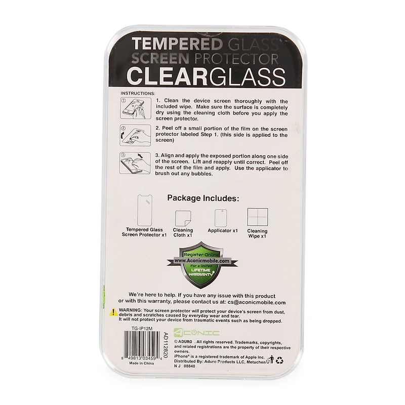 iPhone 12 mini® tempered glass screen protector