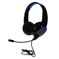 unlocked lvl™ black & blue gaming headset with boom mic