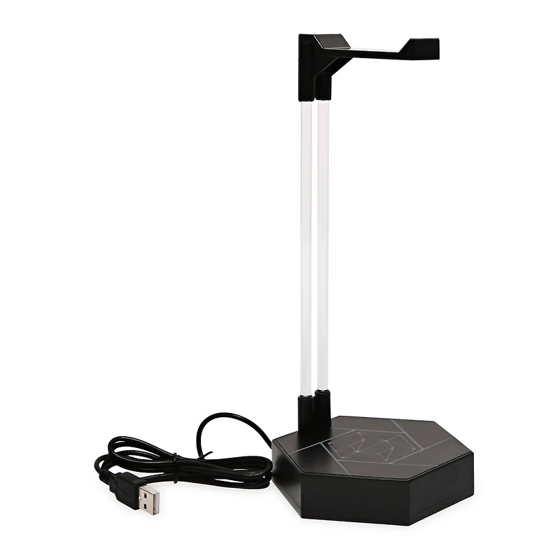 unlocked lvl™ teal & white light up LED gaming headset stand