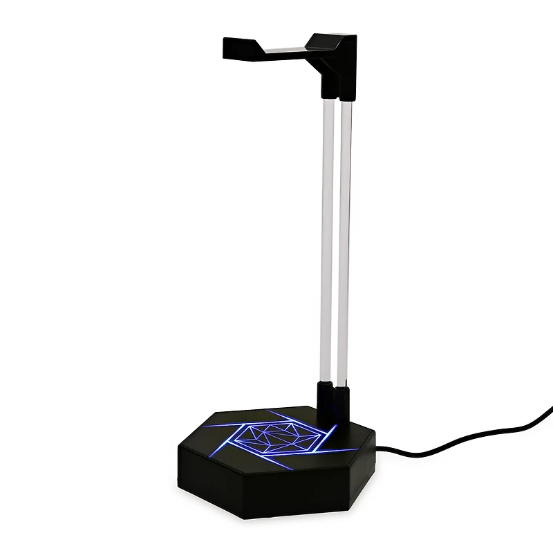 unlocked lvl™ teal & white light up LED gaming headset stand