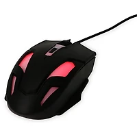 teal & white wired LED gaming mouse with adjustable dpi