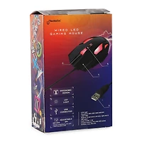 teal & white wired LED gaming mouse with adjustable dpi