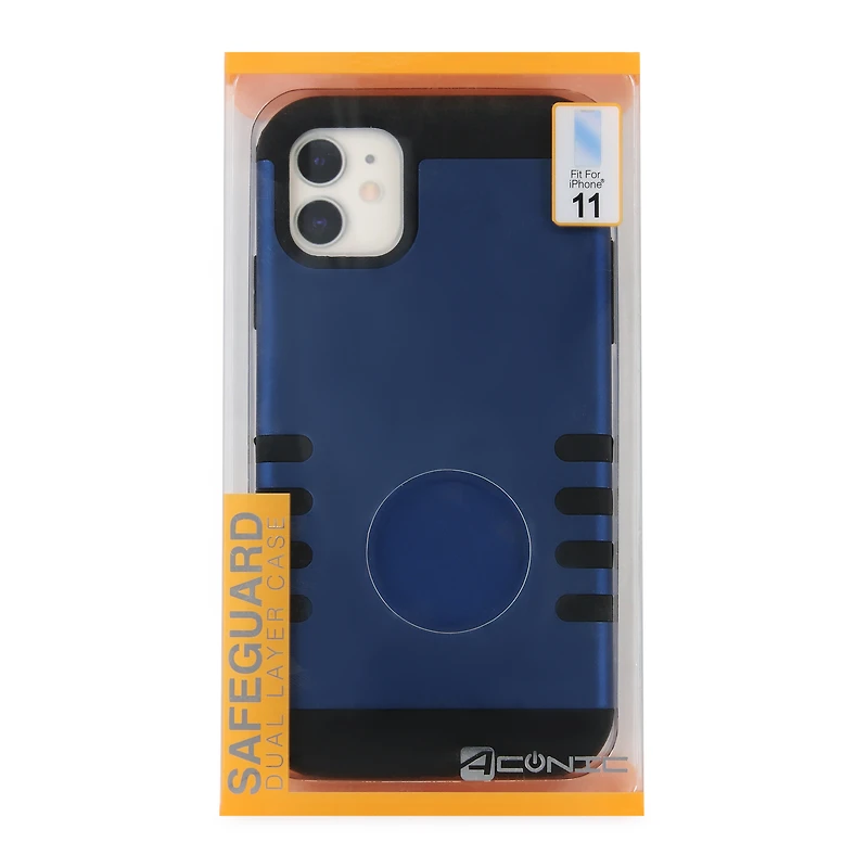 iPhone 11 safeguard dual layer case - blue