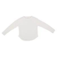 juniors white waffle knit lounge top