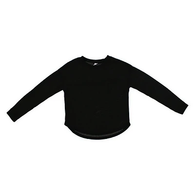 juniors black waffle knit lounge top