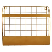 gold wall grid organizer shelf 14in x 11.8in