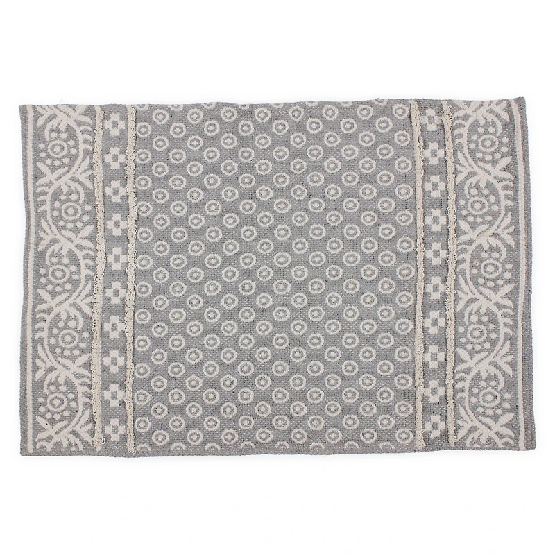 the cotton jacquard pattern rug 2ft x 3ft