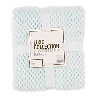 the luxe collection popcorn waffle blanket 50in x 60in
