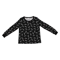 juniors skeleton pajama top