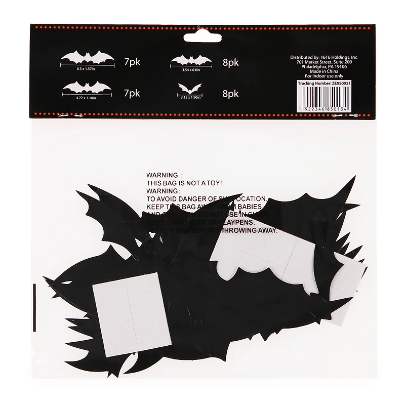 3D bats hanging halloween decorations 30-count