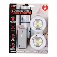 2-pack wireless LED touch lights with remote control