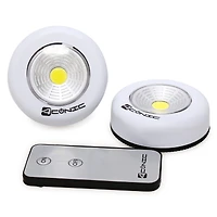 2-pack wireless LED touch lights with remote control