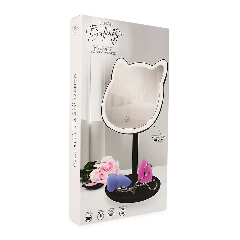cat shape LED vanity mirror