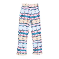 juniors pink fair isle plush lounge pants