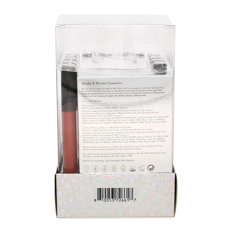 15-piece lip vault: matte liquid lipstick + glitter lip gloss