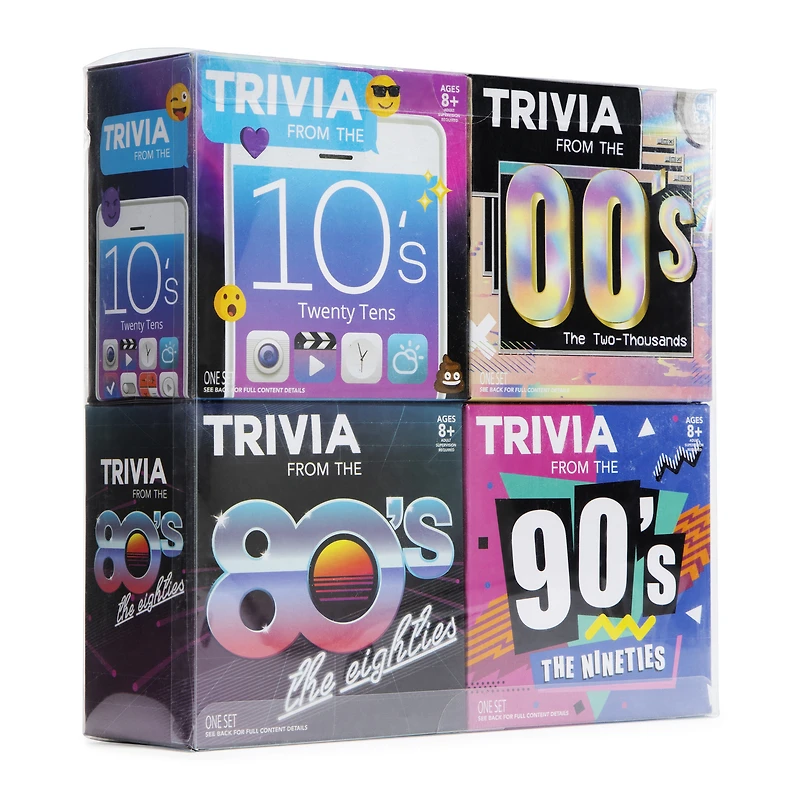 4-in-1 Trivia Card Game - Decades