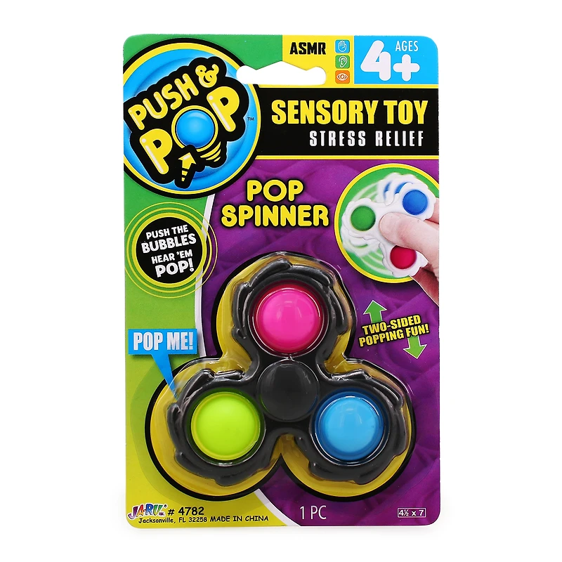 push & pop™ pop spinner fidget toy