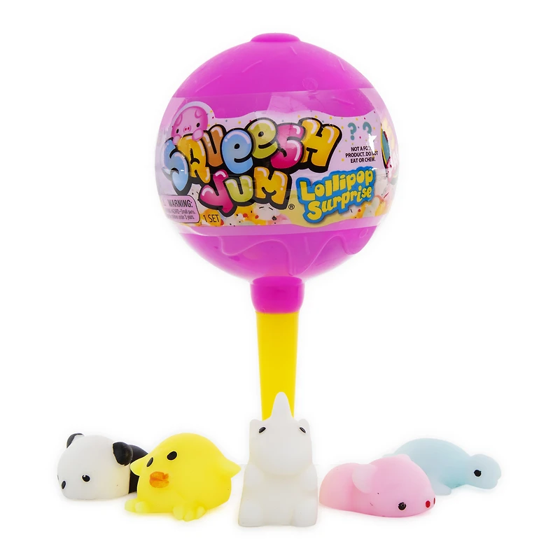 squeesh yum® lollipop surprise 5 squishy toys blind bag