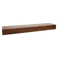 woodgrain floating wall shelf 18in