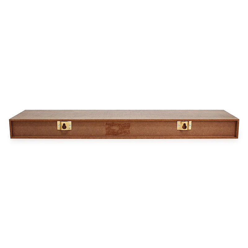 woodgrain floating wall shelf 18in