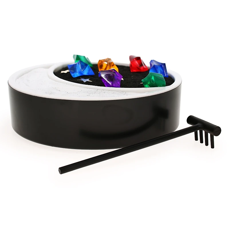 tabletop cosmic moon zen garden 6in