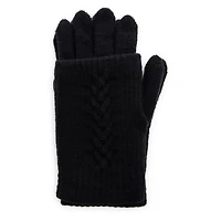 2 1 cable knit gloves w/ texting tips