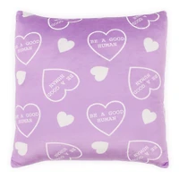 be a good human candy heart throw pillow 14in