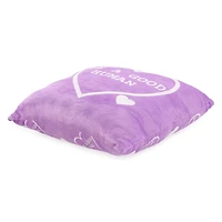 be a good human candy heart throw pillow 14in