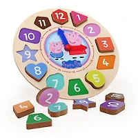 peppa pig™ shape sorter wood clock set