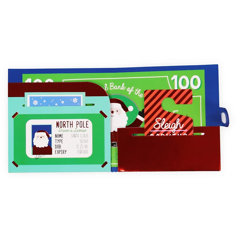 holiday money wallet holder - santa