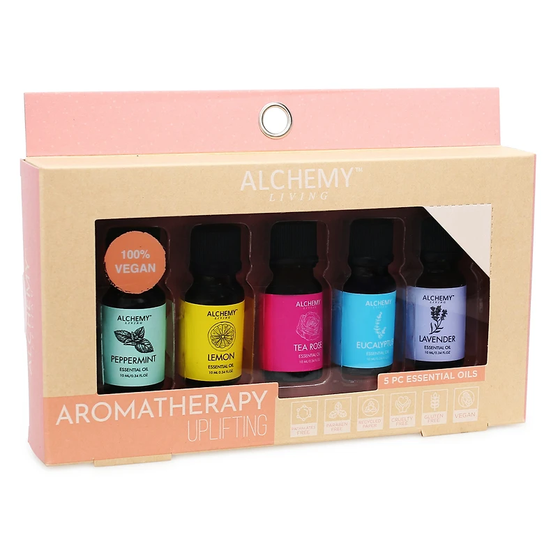 alchemy living™ uplifting essential oils collection 5-piece set