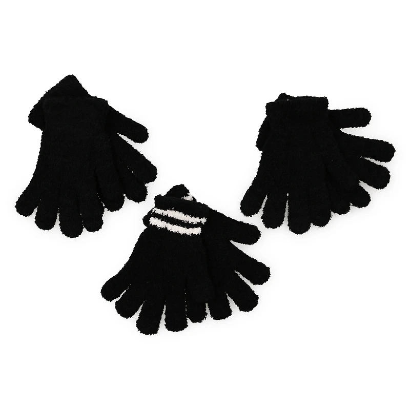 cozy knit gloves 3-pair multipack