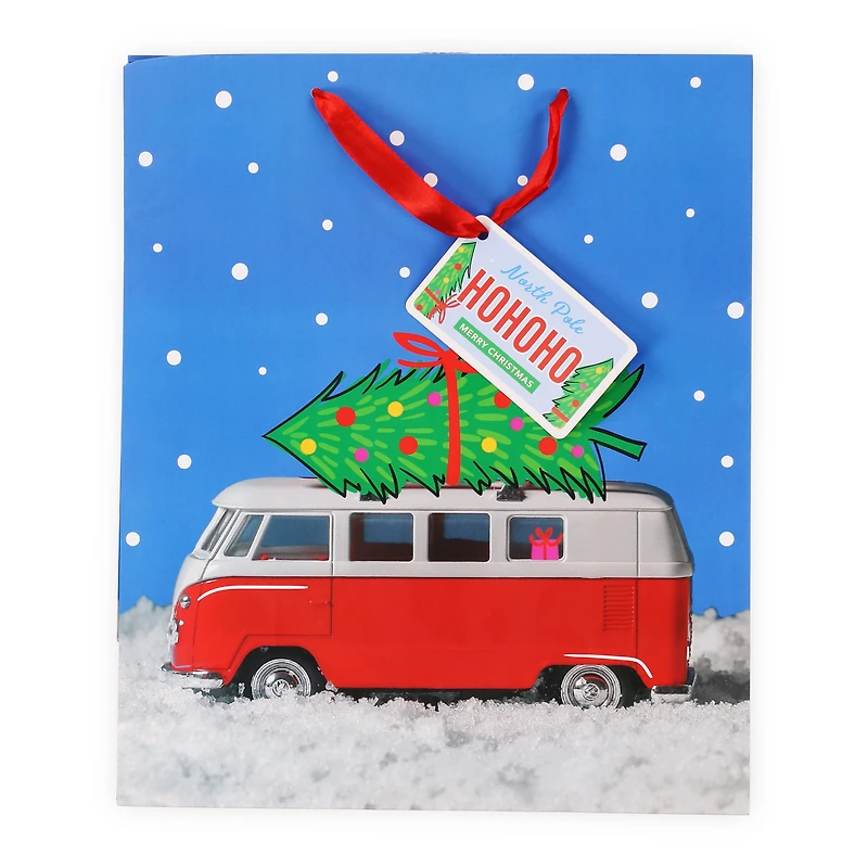 holiday large gift bag 10in x 12in - van