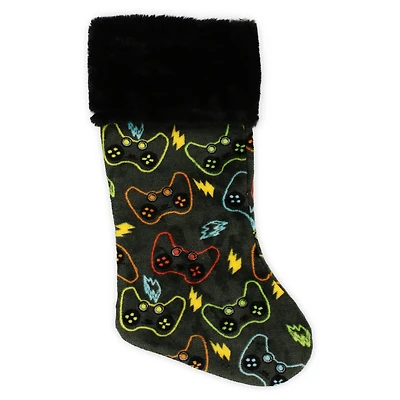 printed classic holiday stocking - gamer