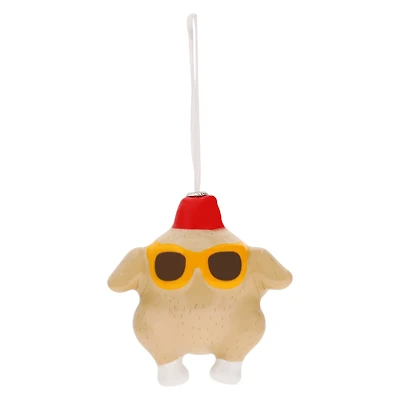 Hallmark Friends Turkey in Fez & Sunglasses Decoupage Christmas Ornament
