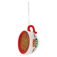 Hallmark Friends Central Perk Cafe coffee cup Decoupage Christmas Ornament