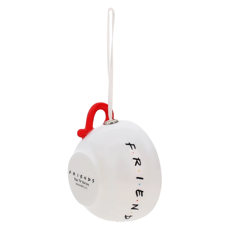 Hallmark Friends Central Perk Cafe coffee cup Decoupage Christmas Ornament