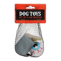 halloween squeaky dog toys 3-count