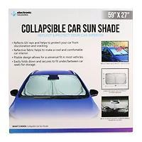 Collapsible Car Windshield Sun Shade 59in X 27in