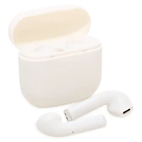 classic white bluetooth® earbuds with mic