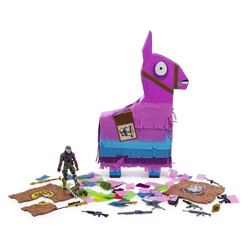 fortnite llama loot pinata with rust lord action figure 23-piece