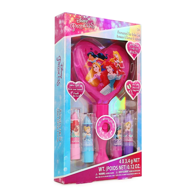 Disney Princess light-up hand mirror & lip balm set