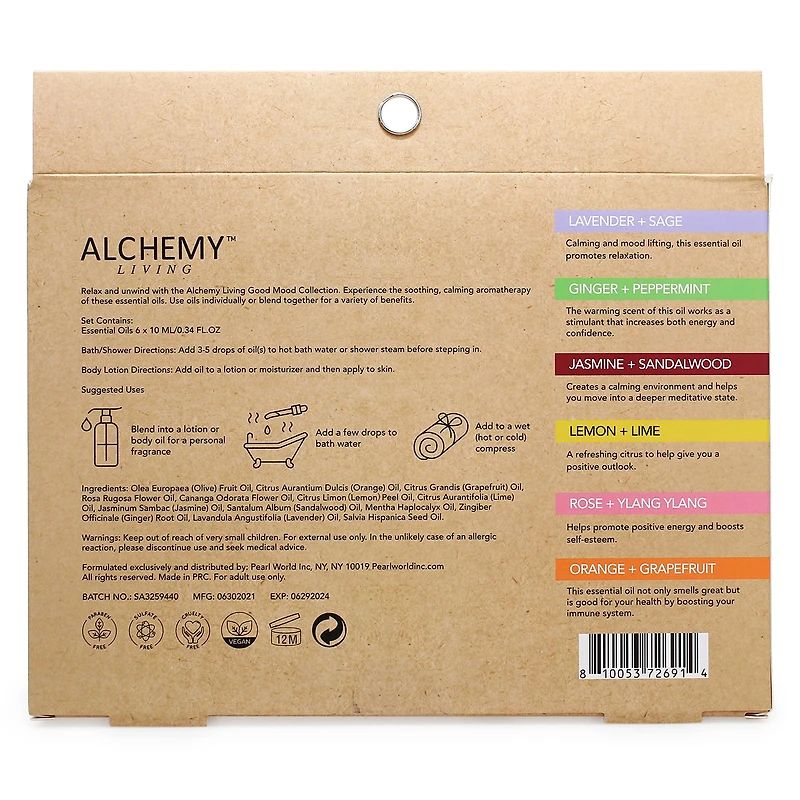 alchemy living™ essential oils good mood collection 6-piece set