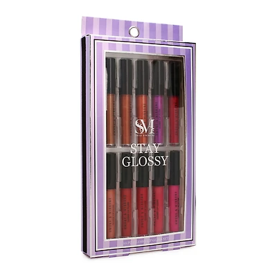 smoke & mirrors stay glossy 12-piece lip gloss set